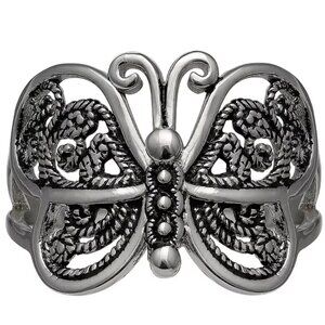 Butterfly Ring 925 Sterling Silver Size 7 Filigree